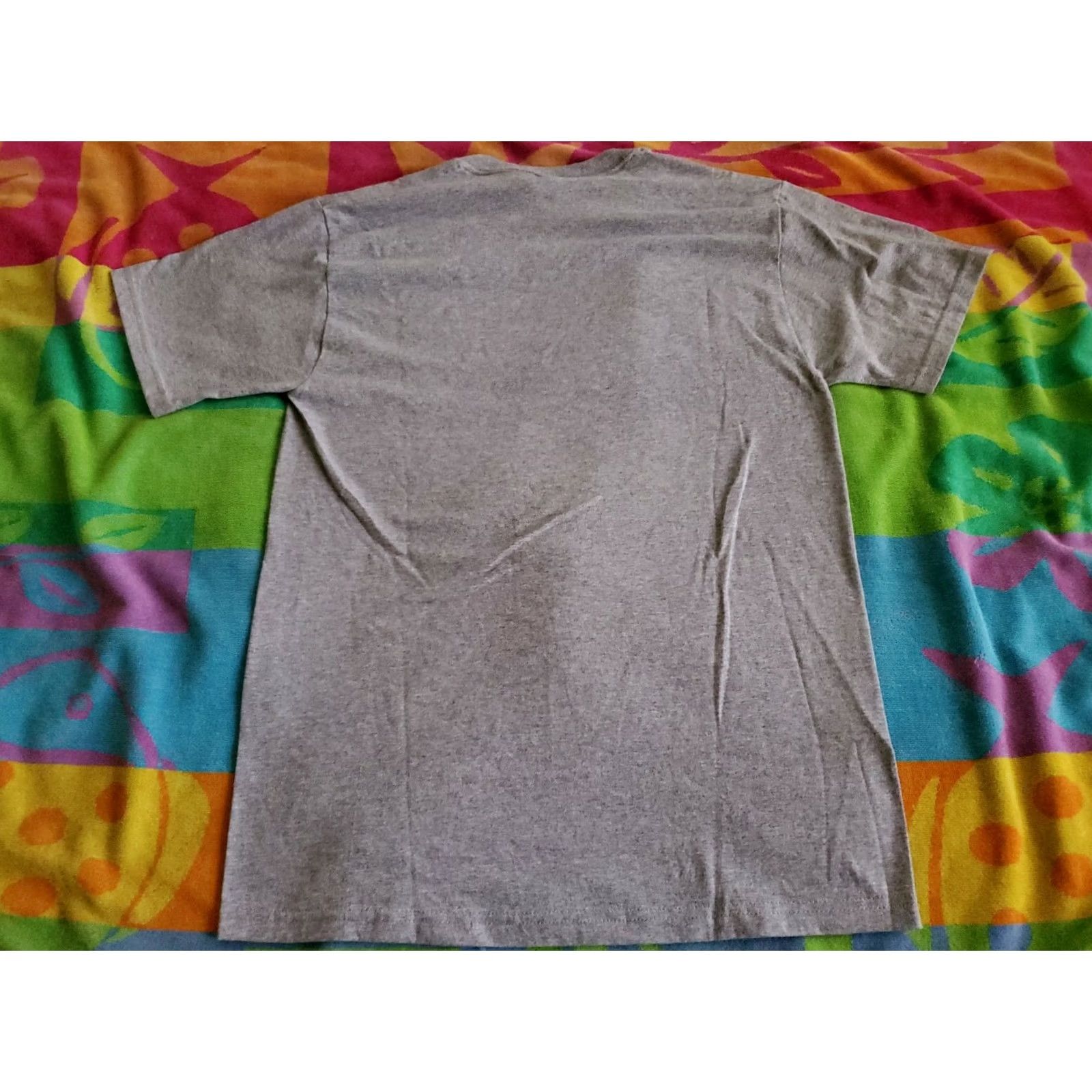 Fruit Of The Loom Fruit of the Loom Come To Alcatraz Summer Camp T-Shirt Unisex Adults M Gray Crew Neck Short Sleeve 100% Cotton Size US M / EU 48-50 / 2 - 3 Thumbnail