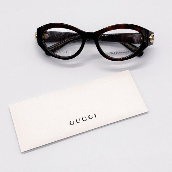 Gucci NEW GUCCI GG1405O 002 HAVANA WOMEN EYEGLASSES GUCCI Size ONE SIZE - 11 Thumbnail