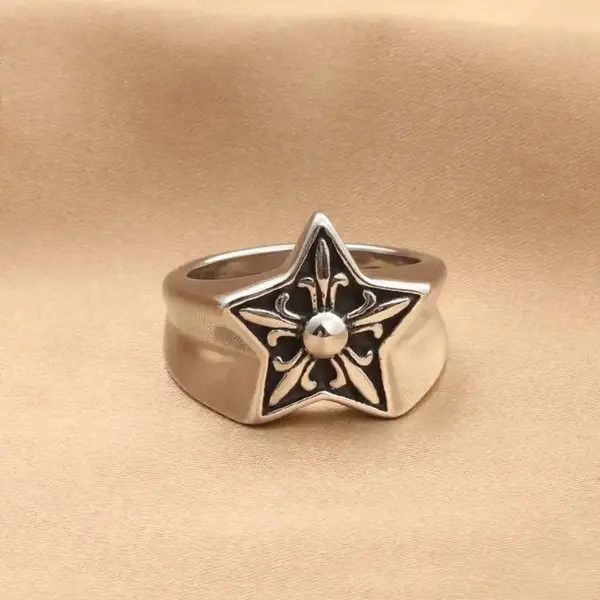 Jewelry Ibuki Simple Five-pointed Star Ring ( Size 7 to 12 ) Size ONE SIZE - 1 Thumbnail