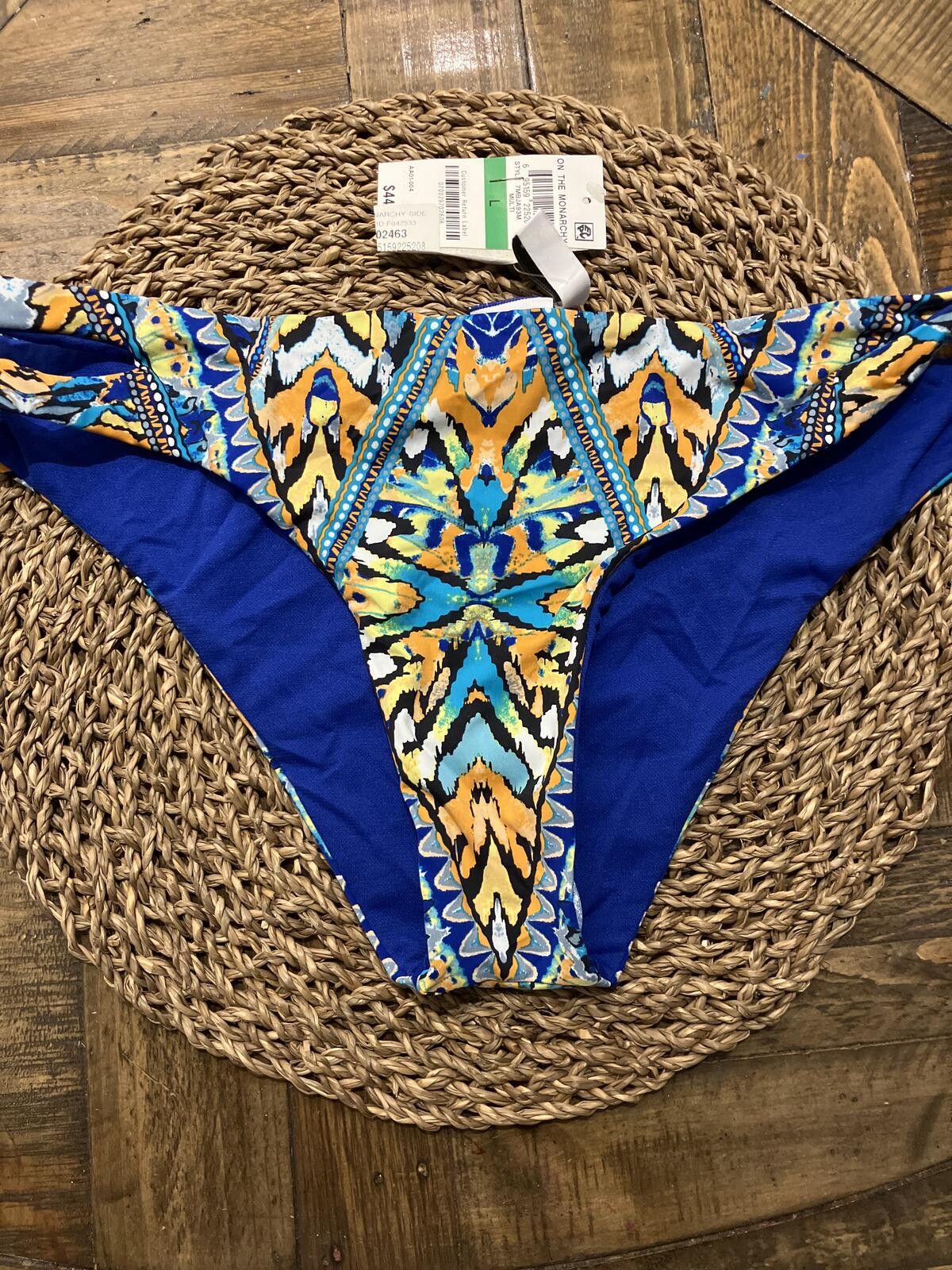 Bar III NWT Bar lll Blue and Multi Color Bikini Bottom Size L Size ONE SIZE - 5 Thumbnail