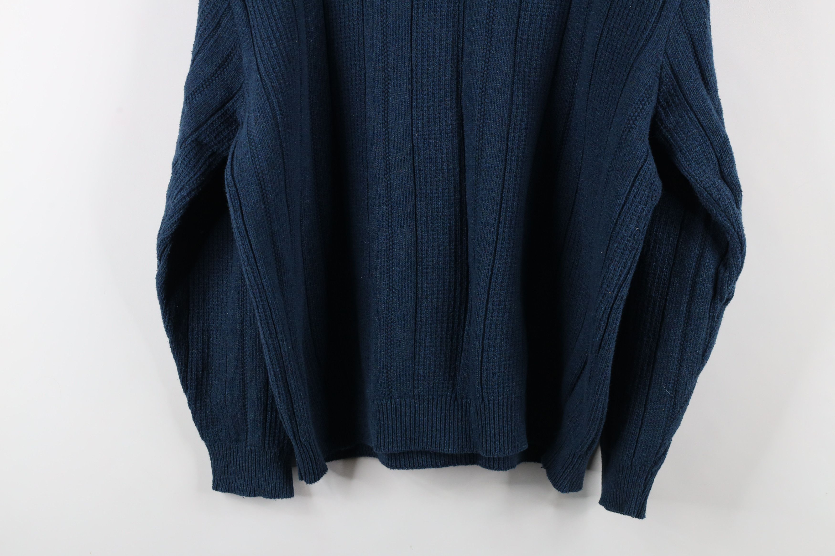 Vintage Vintage 90s Streetwear Cotton Ribbed Knit Crewneck Sweater Size US XL / EU 56 / 4 - 7 Thumbnail