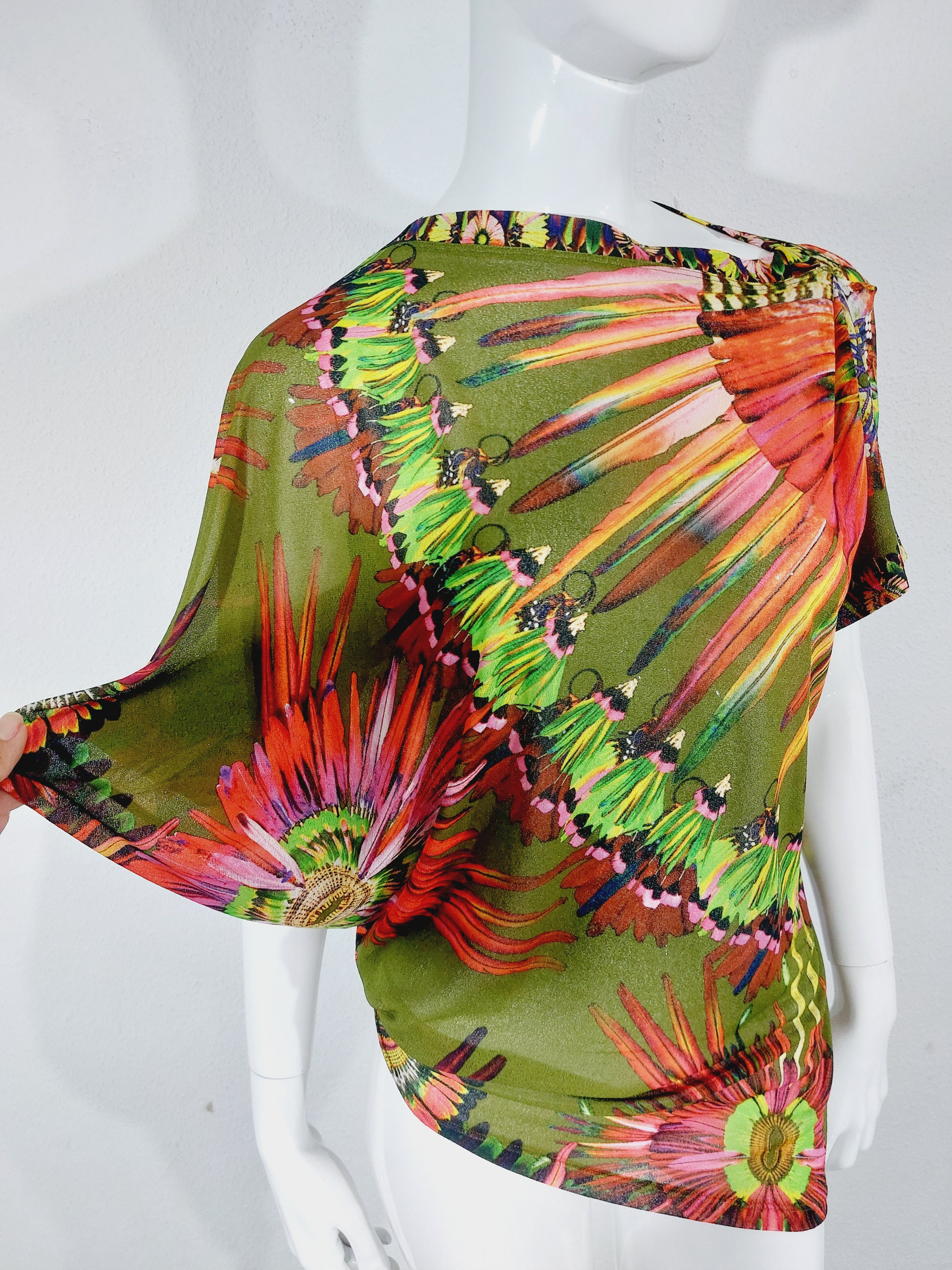 Jean Paul Gaultier Jean Paul Gaultier Tropical Feather Ethnic Maori Tunic Top Size L / US 10 / IT 46 - 3 Thumbnail