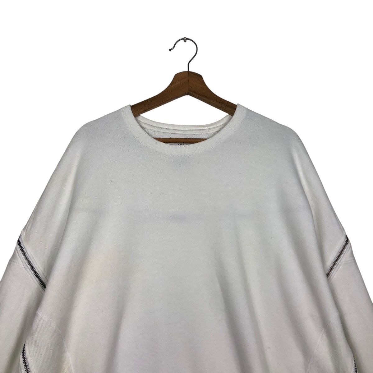 Facetasm × Japanese Brand × Seditionaries 📌Rich White Sweatshirt Facetasm Japan Small Parts Zipper Size US M / EU 48-50 / 2 - 4 Thumbnail