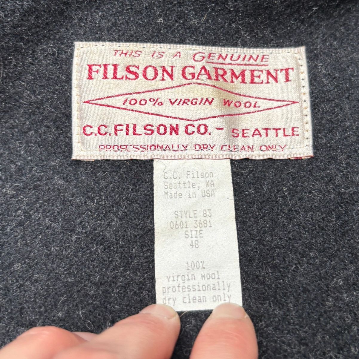Filson × Vintage Vintage Filson Double Mackinaw Cruiser Wool Coat Men's 48 Size US XL / EU 56 / 4 - 5 Thumbnail