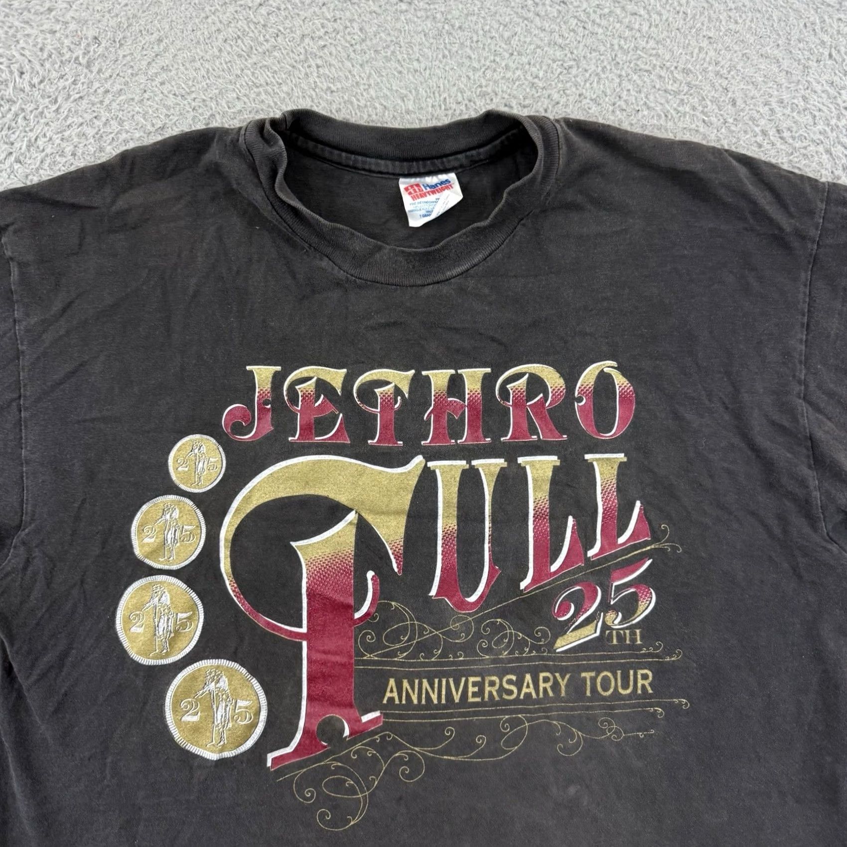 Hanes VINTAGE Jethro Tull T-Shirt Men’s XL Black Band Tour Short Sleeve 90s Grunge USA Size US XL / EU 56 / 4 - 3 Thumbnail