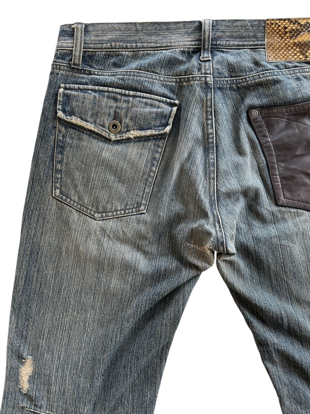 Japanese Brand Crazy Distressed Patchwork Flare Denim Size US 34 / EU 50 - 11 Thumbnail