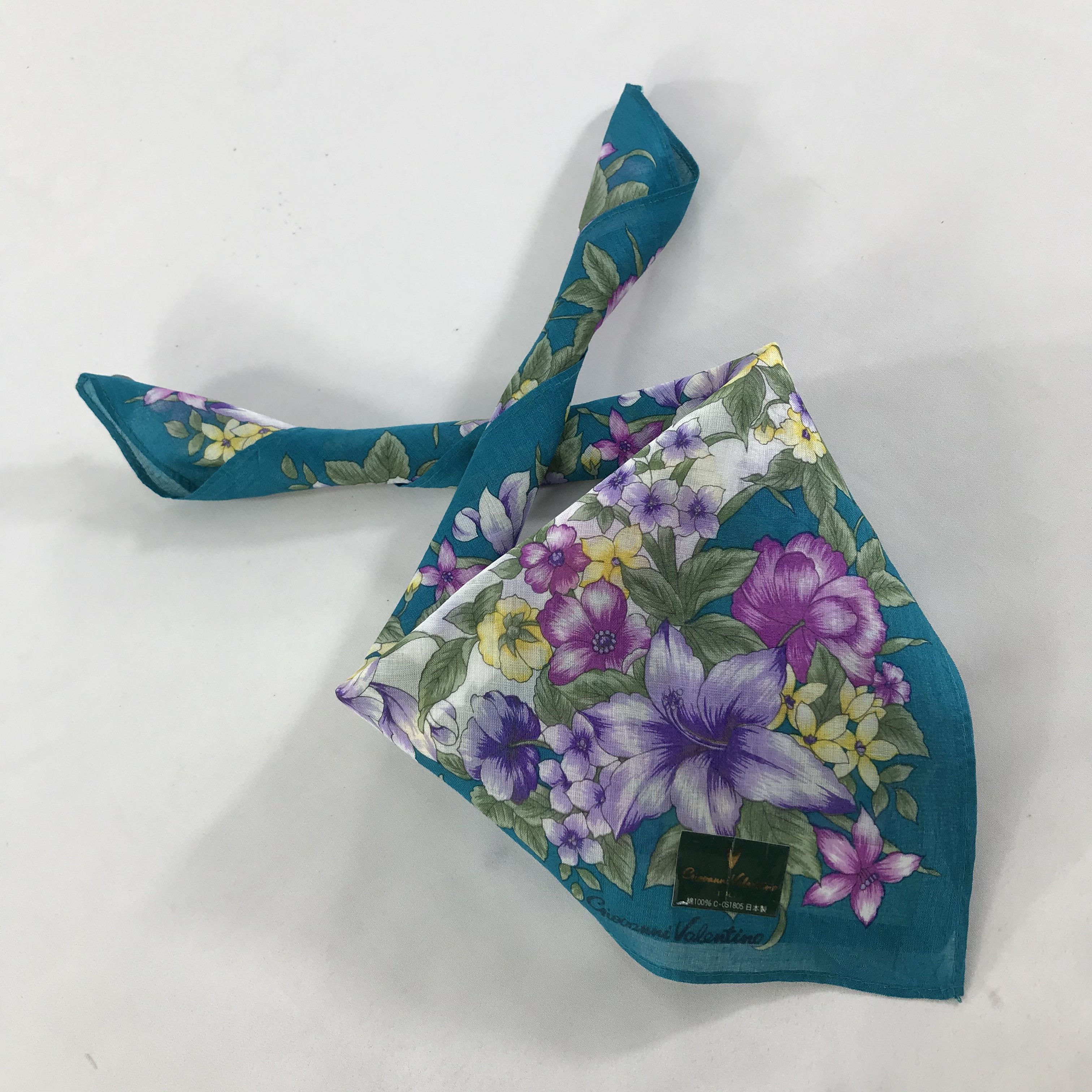 Giovanni Valentino × Vintage Giovanni Valentino Bandana / Handkerchief/Neckerchief -S1201 Size ONE SIZE - 4 Thumbnail