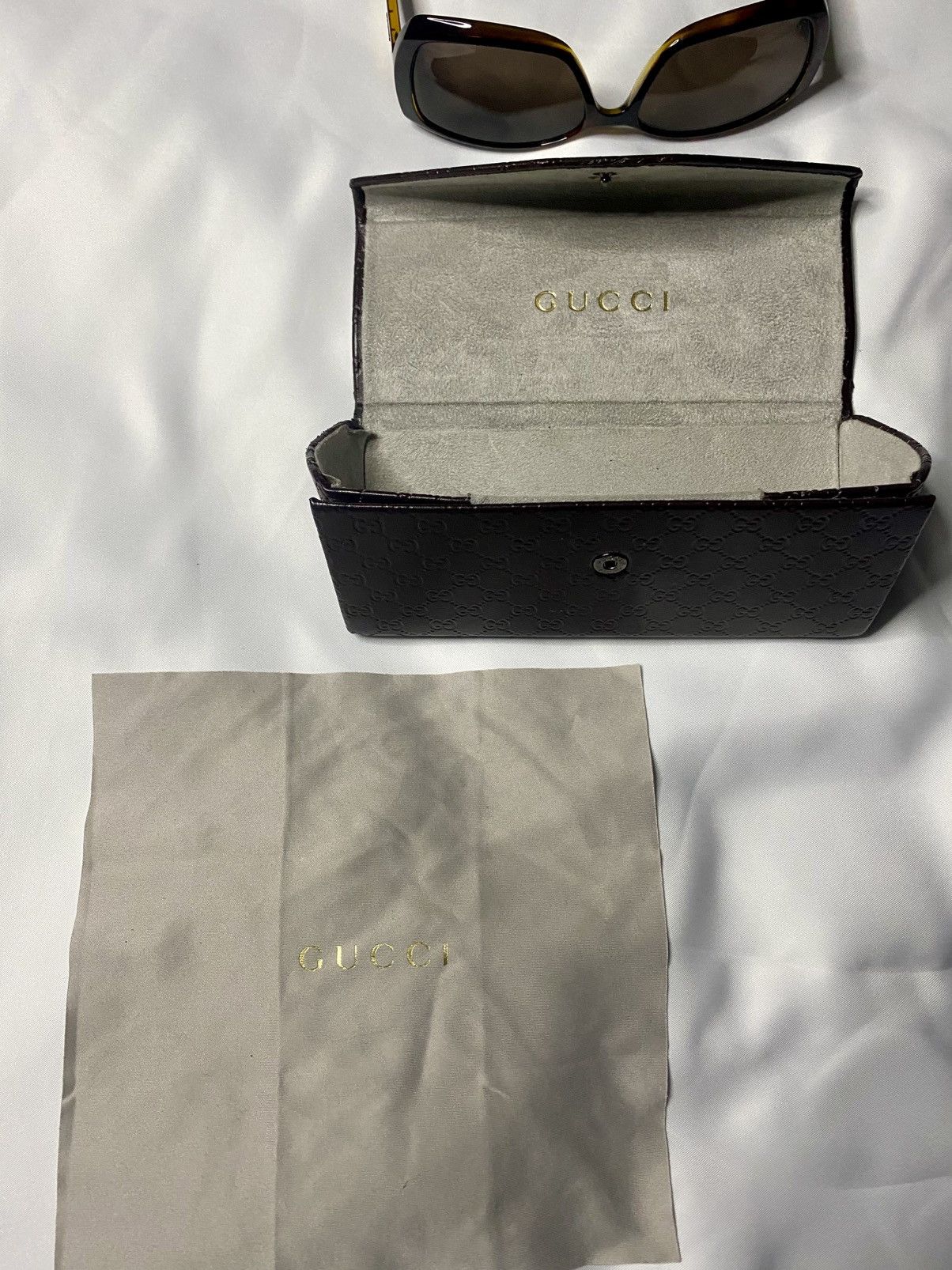 Gucci Gucci Brown Unisex Acetate Sunglasses Size ONE SIZE - 8 Thumbnail