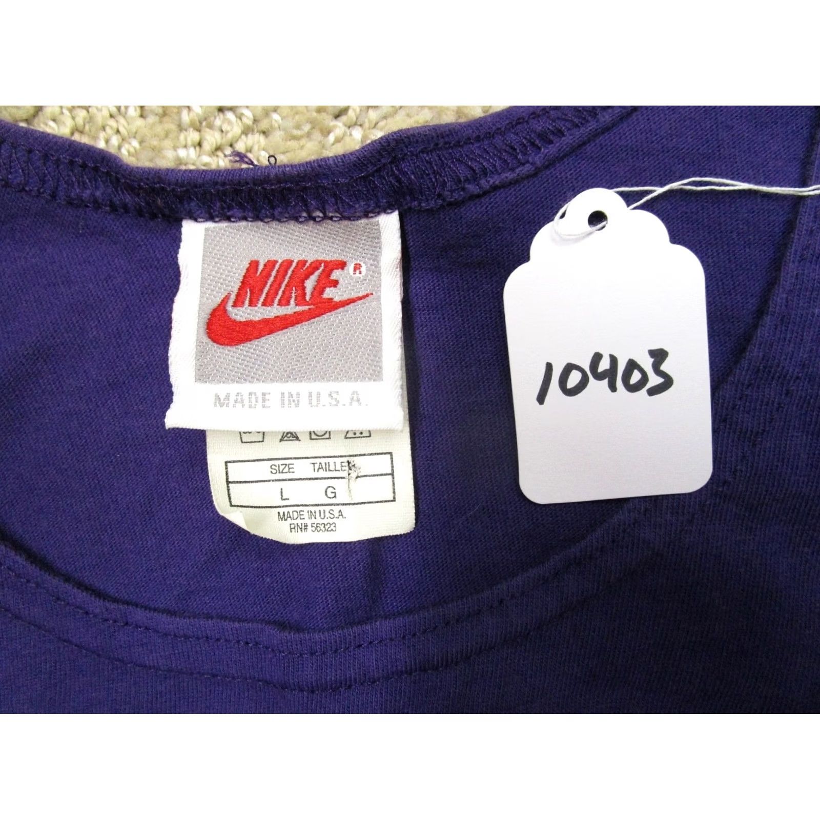 Nike Nike Tank Shirt Men Large Purple Sleeveless Basketball Gym USA 90s Vintage Tank Top Size US L / EU 52-54 / 3 - 7 Thumbnail