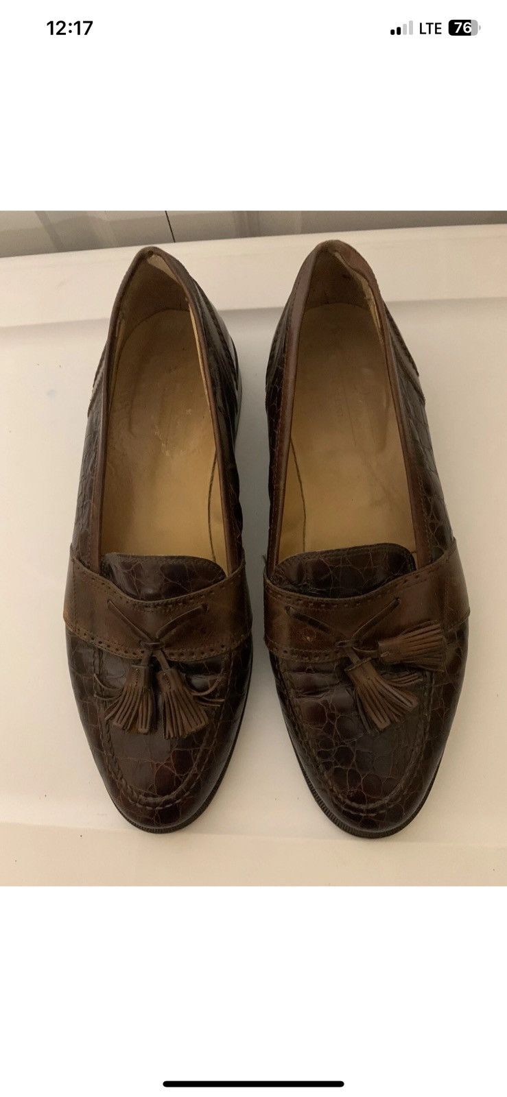 Johnston & Murphy Johnston Murphy Mens 10.5M Brown Cellini Made Italy Tassels Size US 10.5 / EU 43-44 - 4 Thumbnail