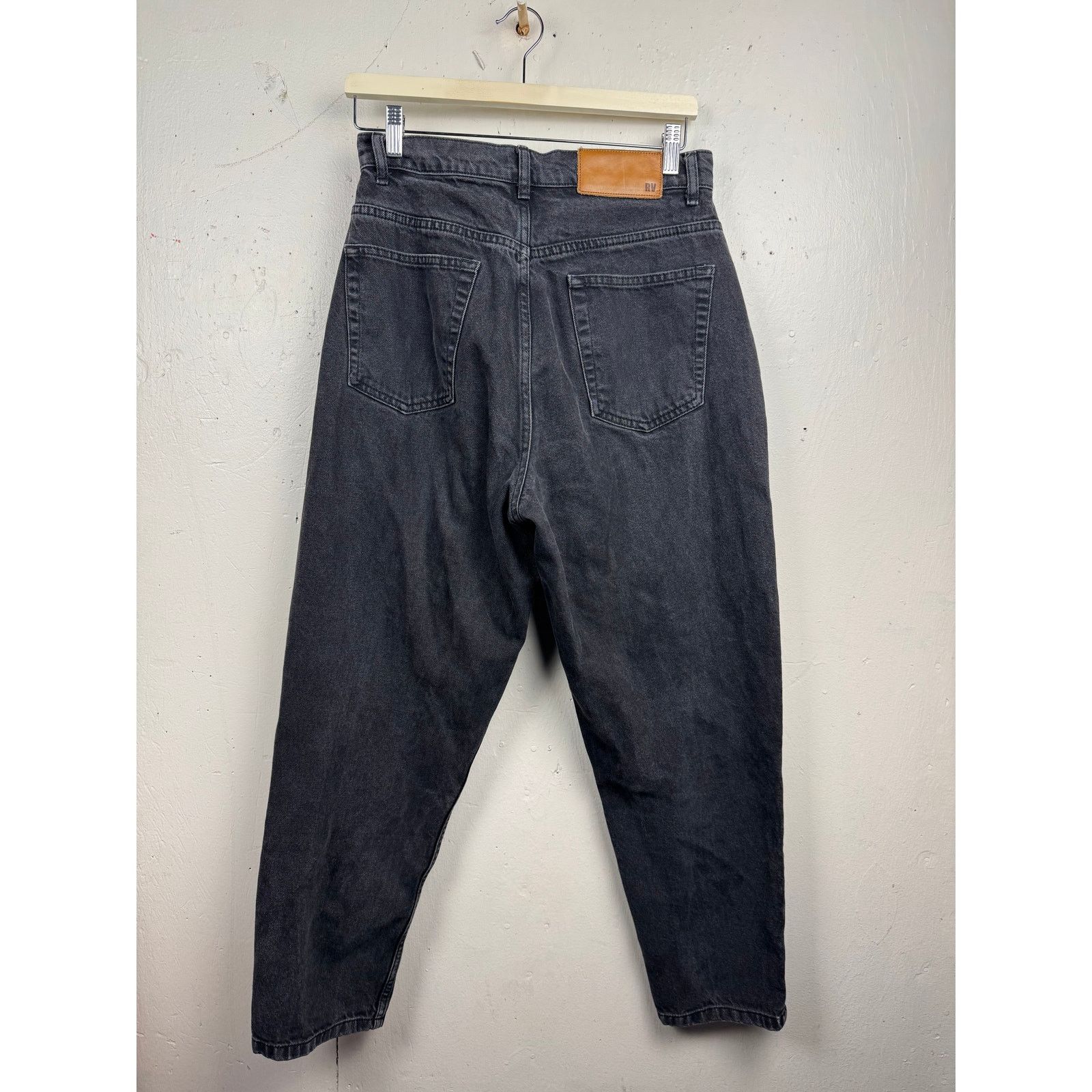 RVCA Vintage RV Black Denim Jeans – 90s / Y2K Straight Leg Size 30" / US 8 / IT 44 - 3 Thumbnail