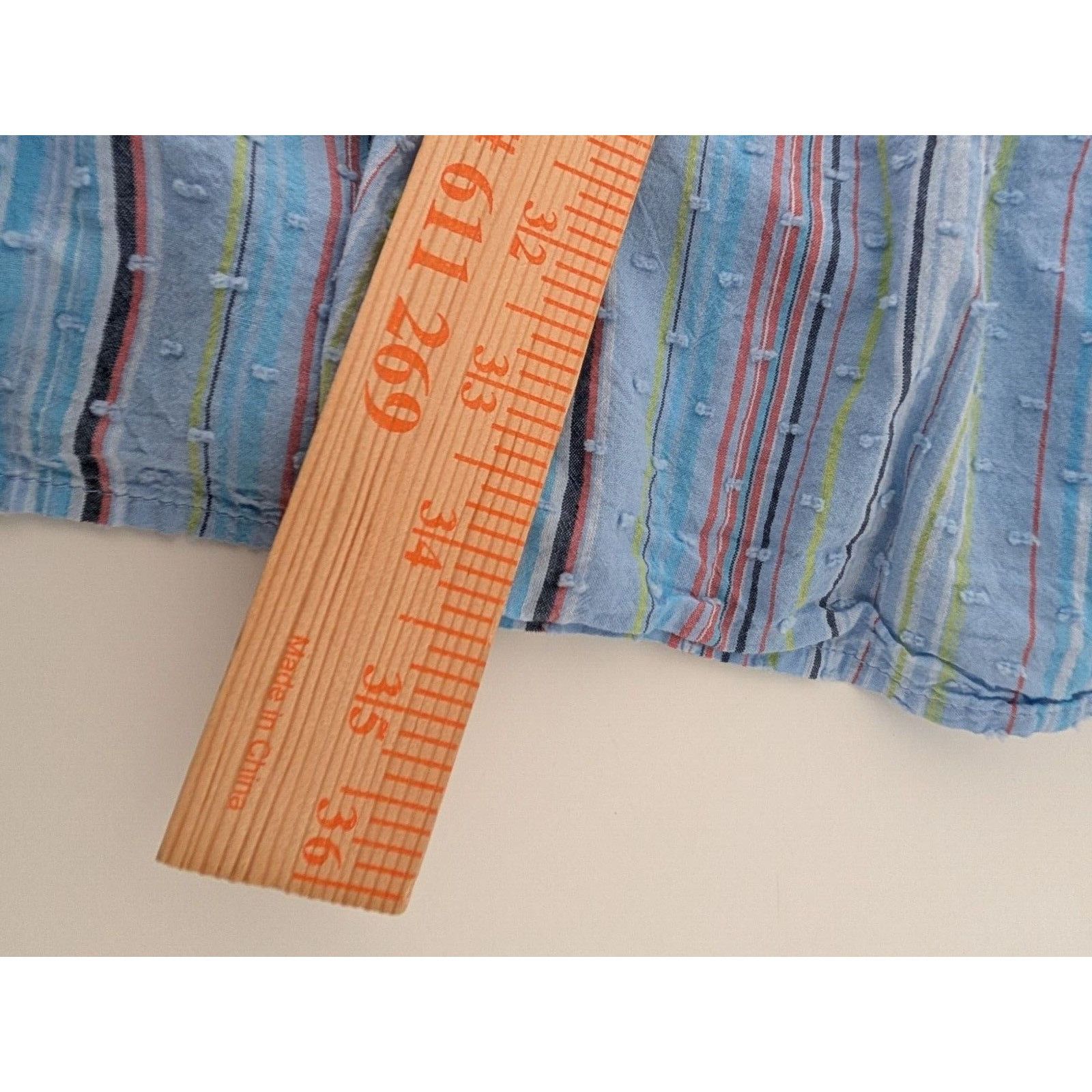 Designer Crown & Ivy Stripe Swiss Dot Dress Womens Size Large Blue Ti Size L / US 10 / IT 46 - 10 Thumbnail