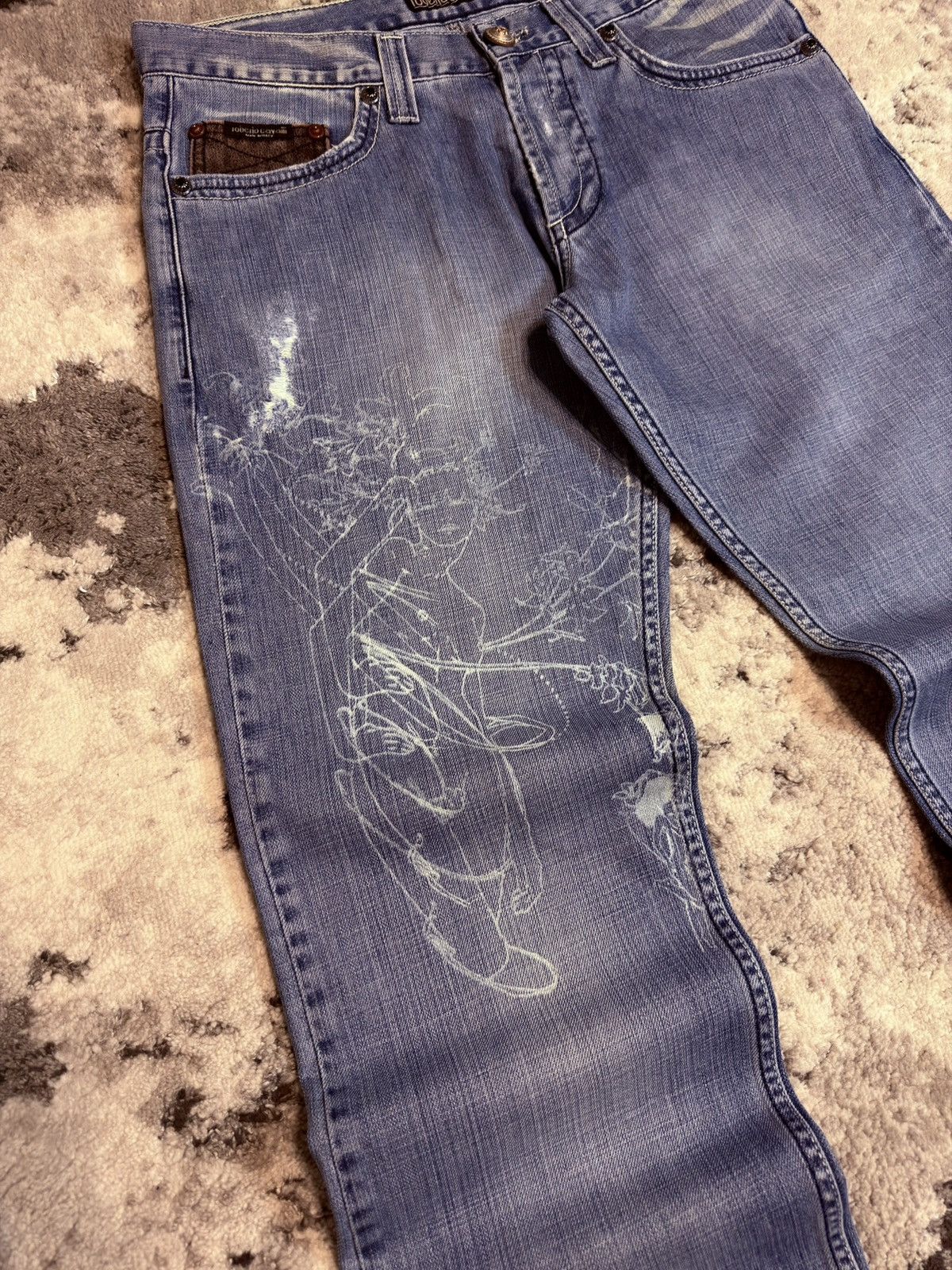 Roberto Cavalli Archive Roberto Cavalli Disstresed Y2K Jeans Dolce Hedi Raf Size US 32 / EU 48 - 16 Thumbnail