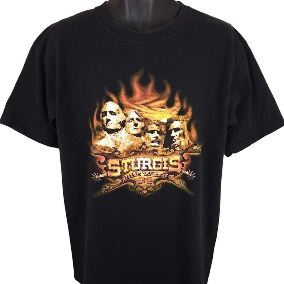 Vintage Vintage Sturgis T Shirt Mens Size Large Black Y2K 2004 Black Size US L / EU 52-54 / 3 - 1 Thumbnail