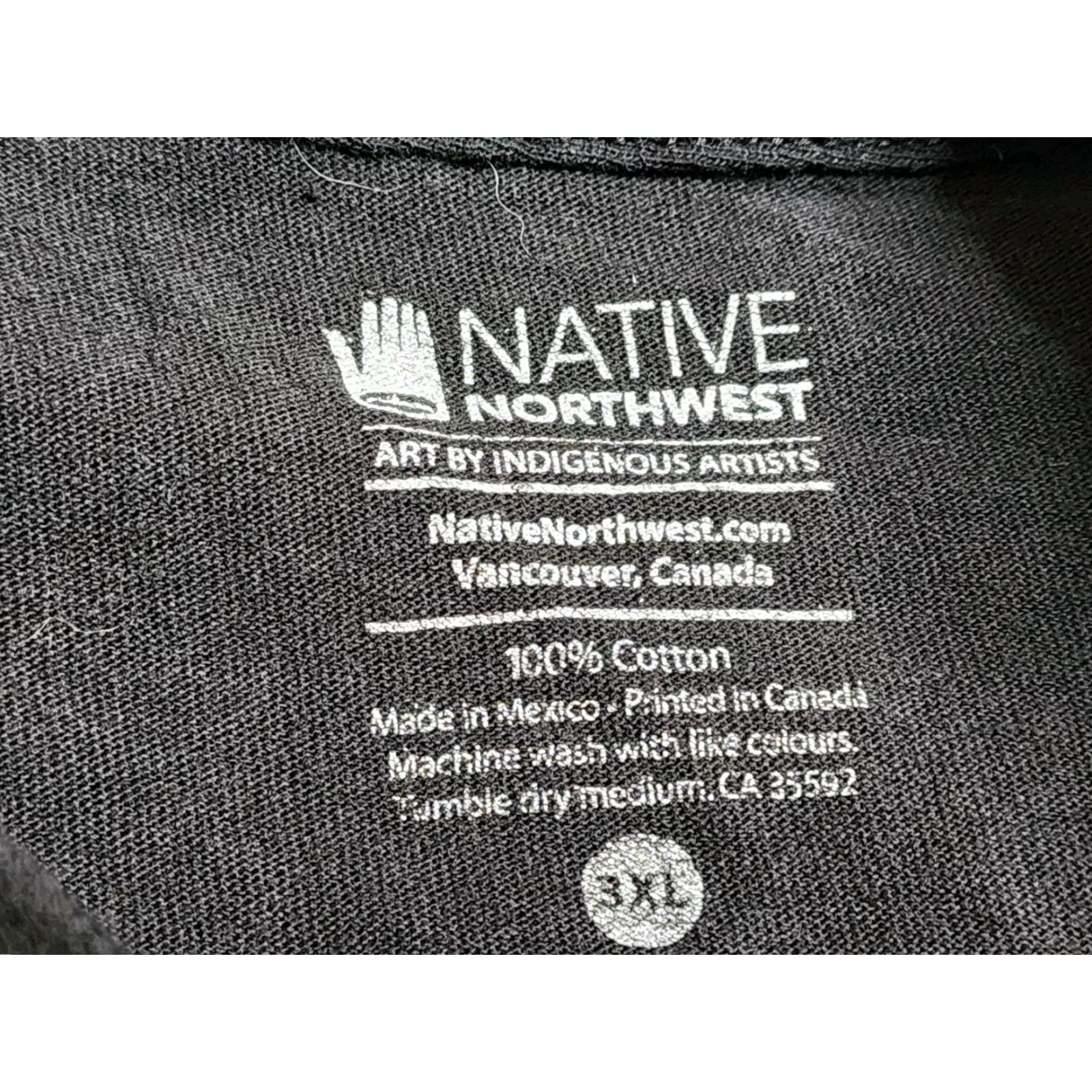 Native VINTAGE Native Northwest T-Shirt Men's 3XL Crew Neck Short Sleeve Cotton Black Aztec Travel Size US XXL / EU 58 / 5 - 6 Thumbnail