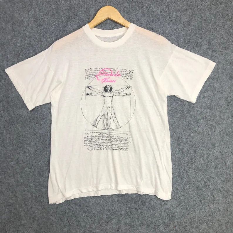 Vintage Vintage Leonardo Da Vinci T-Shirt Size US M / EU 48-50 / 2 - 1 Thumbnail