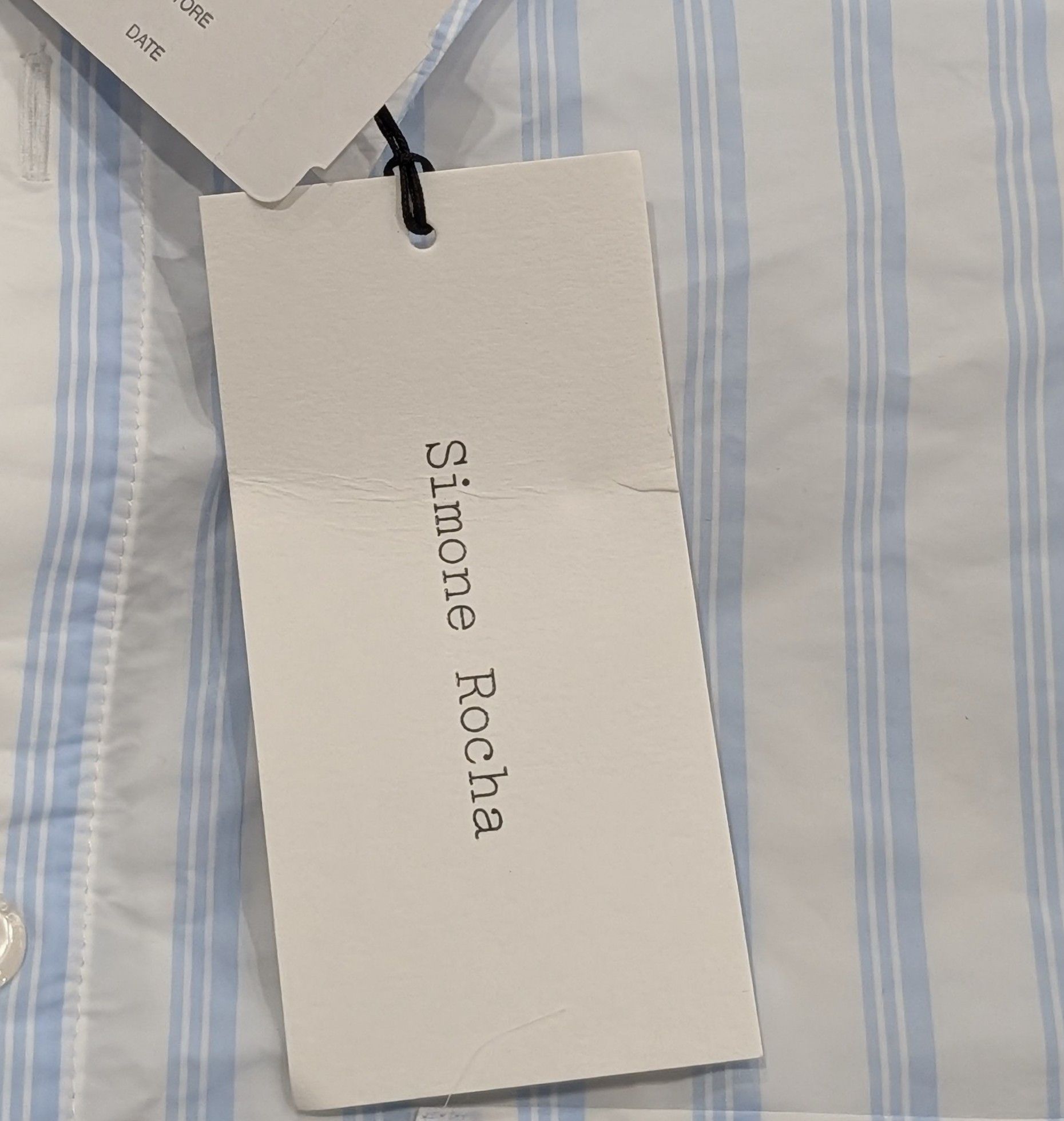 Simone Rocha SIMONE ROCHA Multi Stripe LS Sport Shirt White/Blue Medium Size US M / EU 48-50 / 2 - 8 Thumbnail