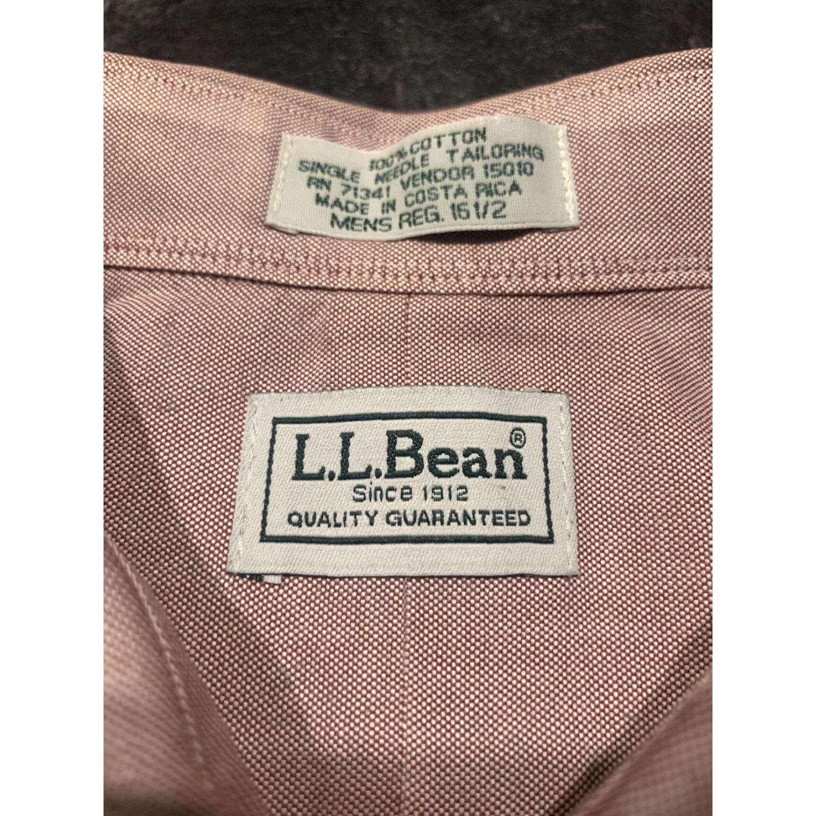 Vintage VINTAGE L.L. Bean Men's Shirt 16.5 Red Short Sleeve Button Down Cotton Casual Classic Size US L / EU 52-54 / 3 - 5 Thumbnail