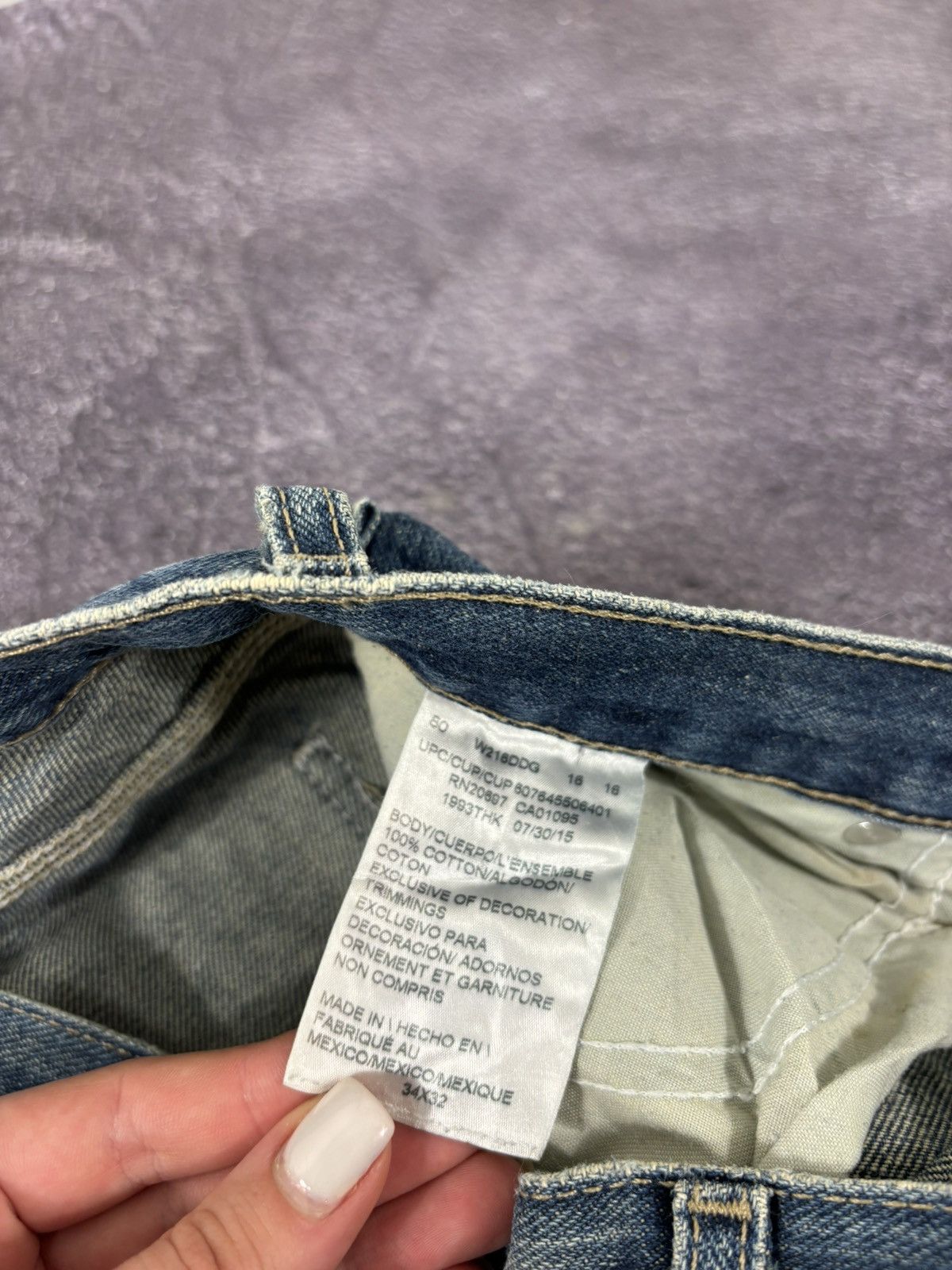 Dickies Vintage Dickies Painted Blue Denim USA Work Hype Baggy Jeans Size US 34 / EU 50 - 14 Thumbnail
