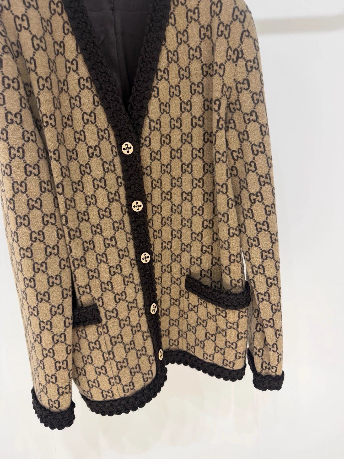 Gucci Gucci Classic Khaki GG Logo Jacket S Size S / US 4 / IT 40 - 3 Thumbnail