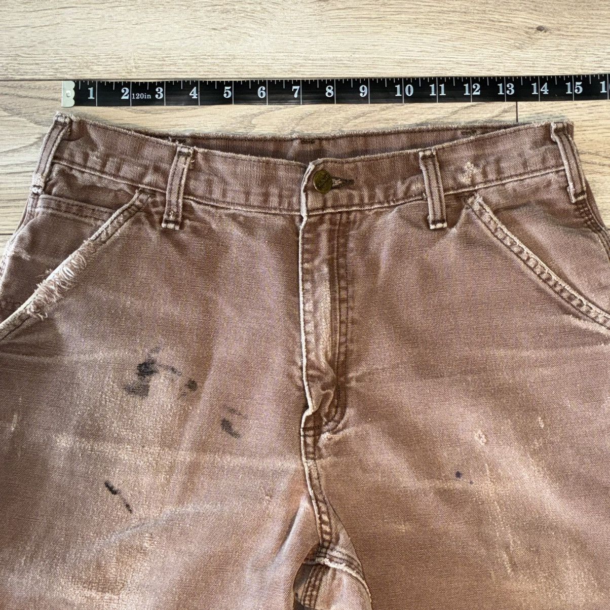 Carhartt Brown Carhartt carpenter pants distressed thrashed Size US 30 / EU 46 - 5 Thumbnail