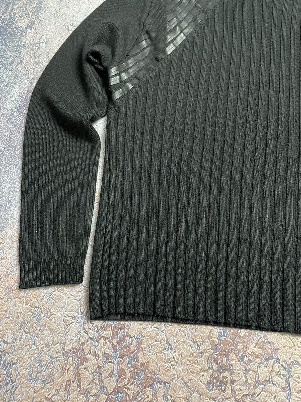 Diesel × Japanese Brand Vintage Y2K 00s Diesel Distressed Punk Sweater striped knit Size US L / EU 52-54 / 3 - 4 Thumbnail