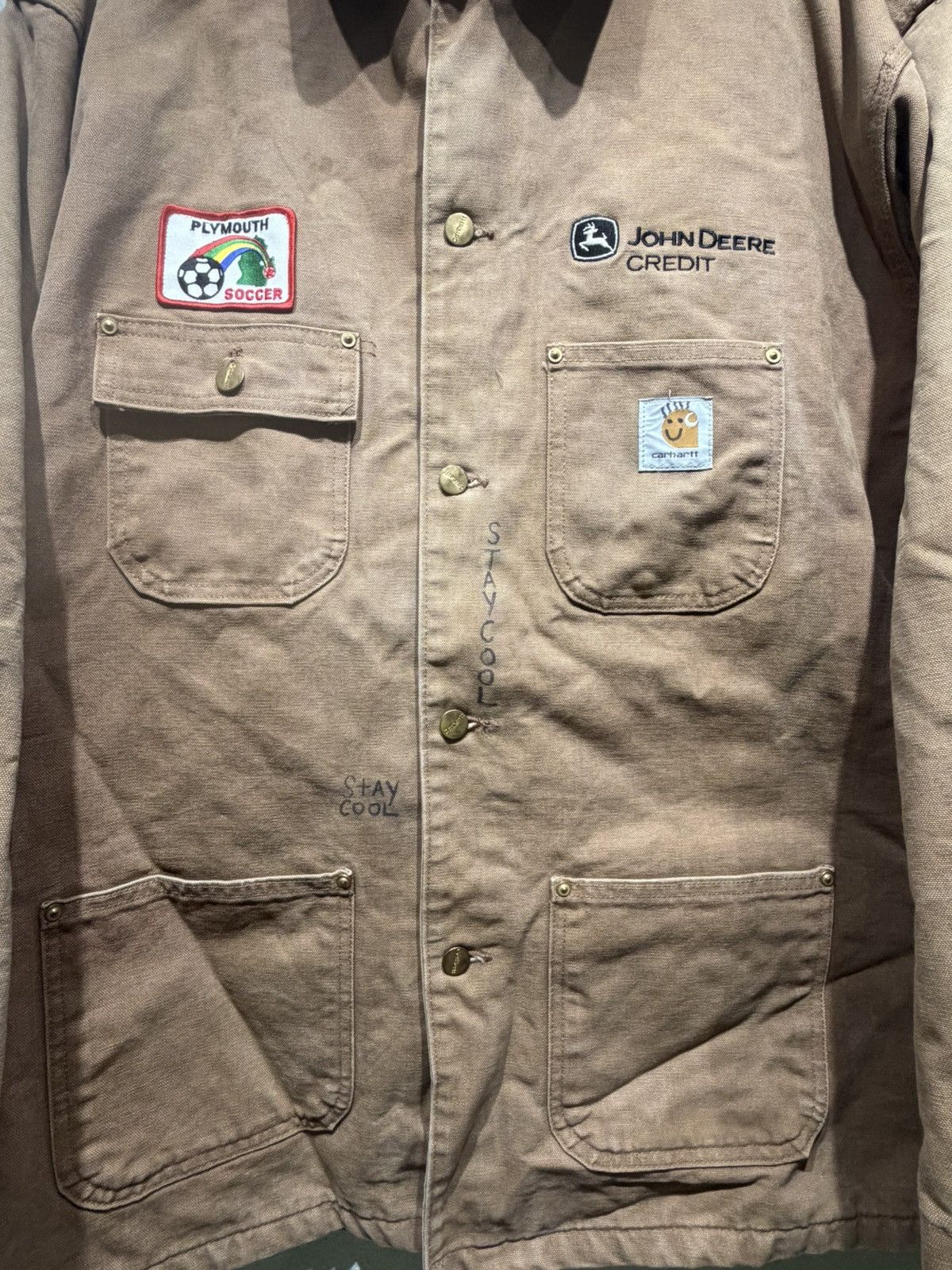 Carhartt Vintage Carhartt John Deere Chore jacket Size US XL / EU 56 / 4 - 3 Thumbnail