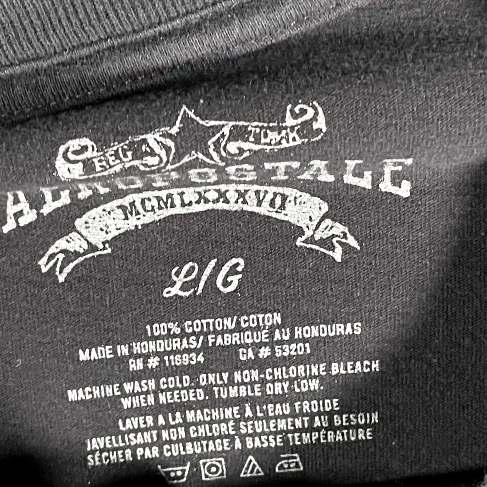 Aeropostale AEROPOSTALE Shirt Mens L Black Allover Graphic Tee Y2K Logo Vertical AERO Front Crew Neck Short Sleeve Size US L / EU 52-54 / 3 - 3 Thumbnail