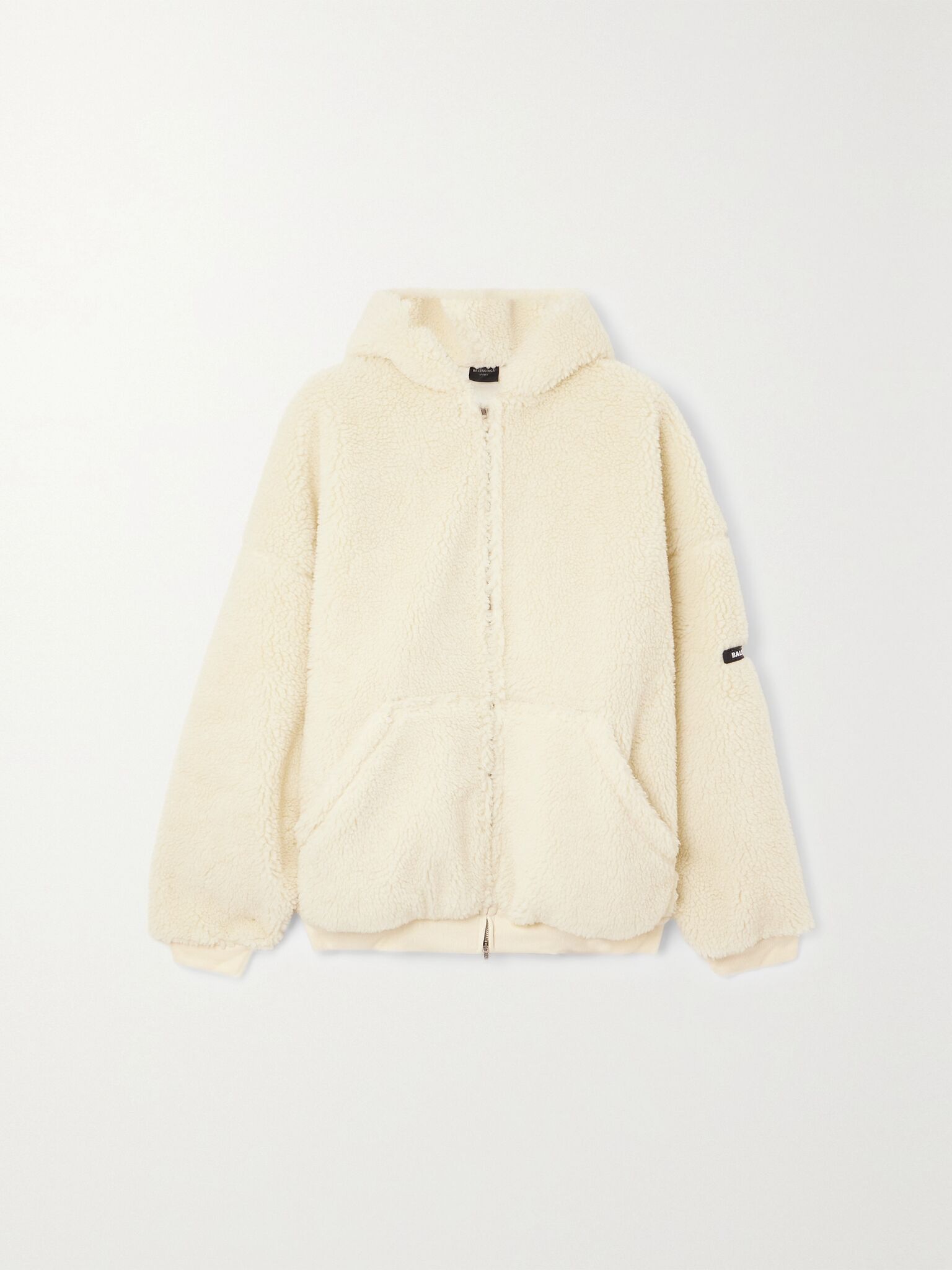 Balenciaga o1s1wg110126 Outerwear Zip-Up Hoodie in Ivory Size US XL / EU 56 / 4 - 1 Thumbnail