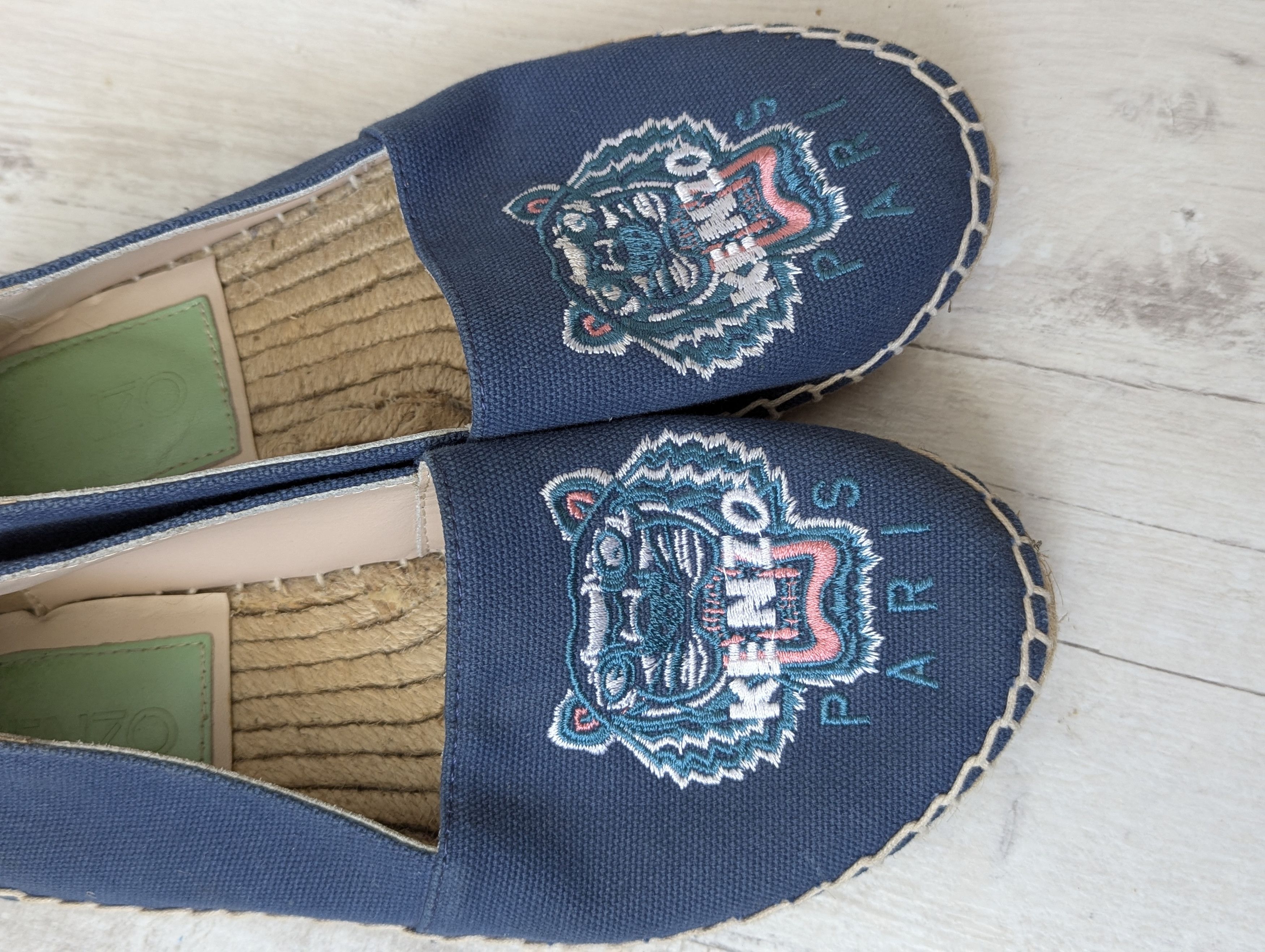 Kenzo Kenzo espadrilles blue tiger embroidery size EU 36 Size US 5 / IT 35 - 4 Thumbnail