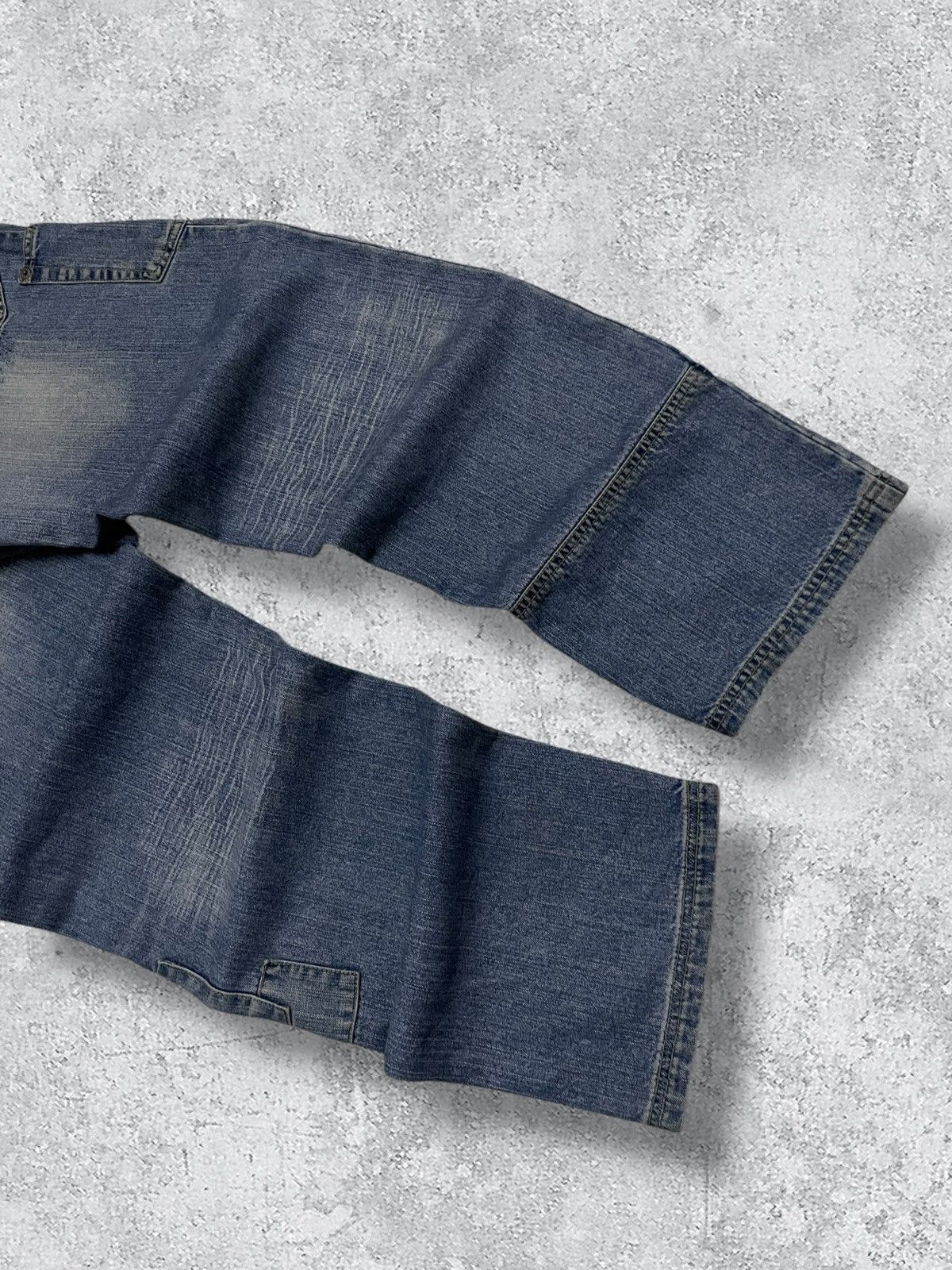 Japanese Brand Vintage 90’s Japan Scanner Unique Patch Pocket Baggy Denim Size US 33 - 9 Thumbnail