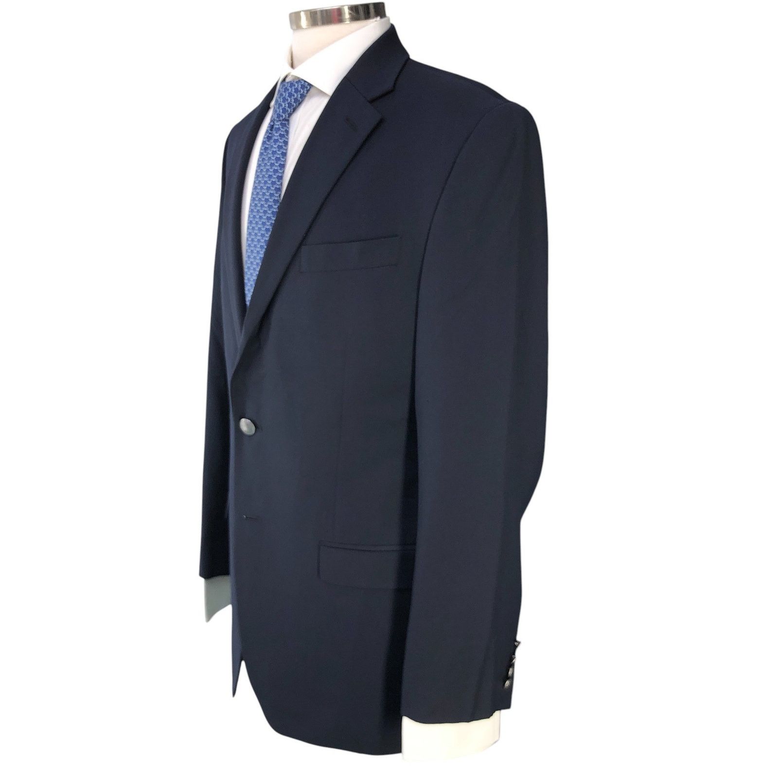 Michael Kors Michael Kors Size 40L Blazer Jacket Navy Blue Gold Button Size 40L - 6 Thumbnail