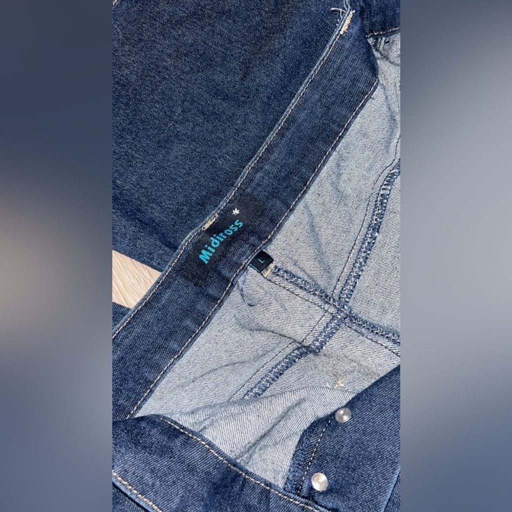 Other MidiRoss Dark Blue button fly Flared western Women's Jeans Size 33" - 6 Thumbnail