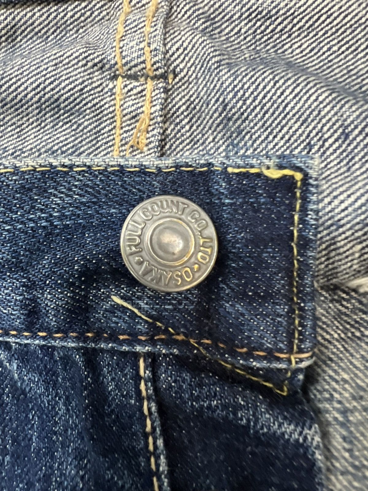Full Count & Co. Vintage Full Count & Co Selvedge Distressed Jeans Denim Size US 34 / EU 50 - 10 Thumbnail