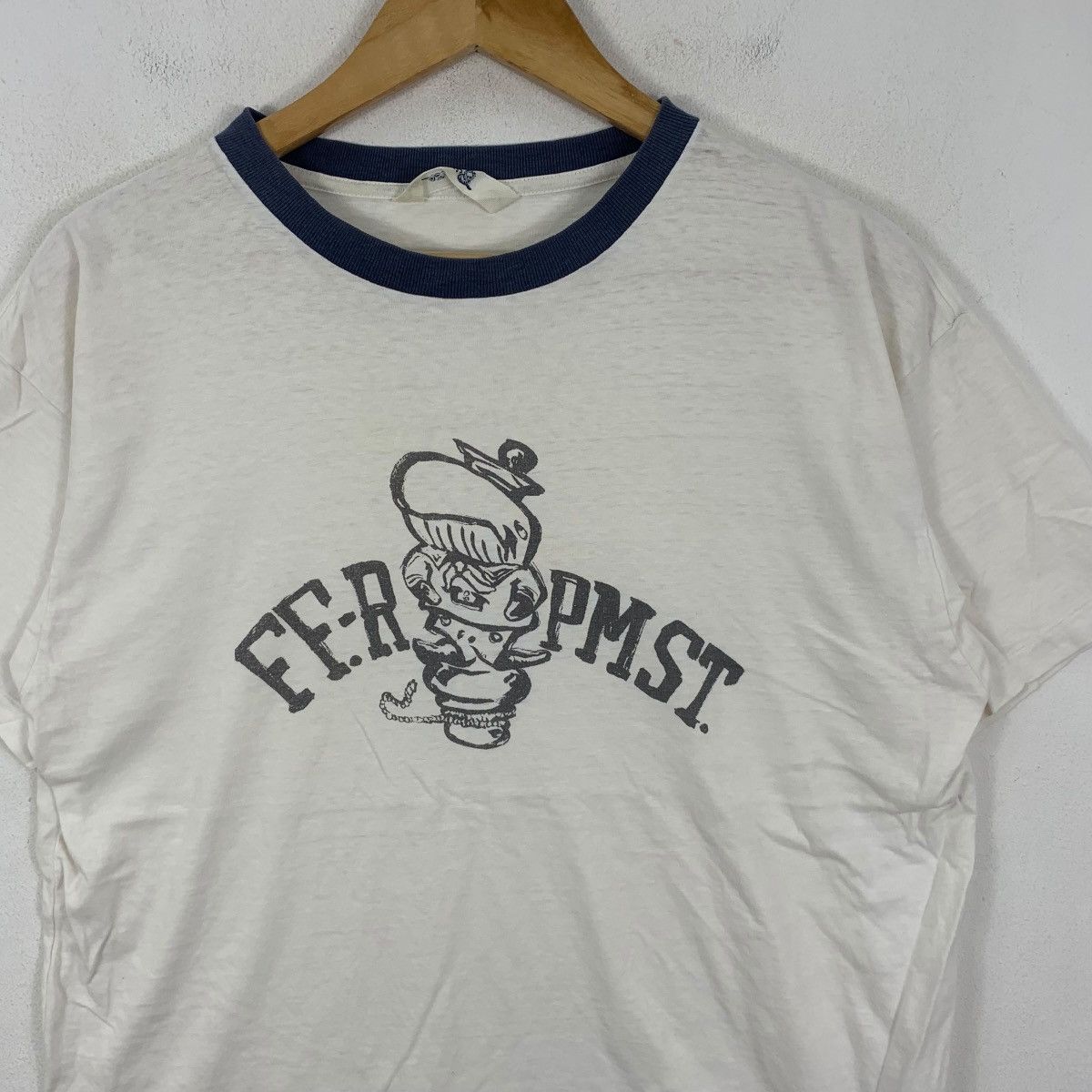 45rpm Vintage 45RPM 45 RPM JAPAN STUDIO Ringer Tee Shirt Top Size M / US 6-8 / IT 42-44 - 5 Thumbnail