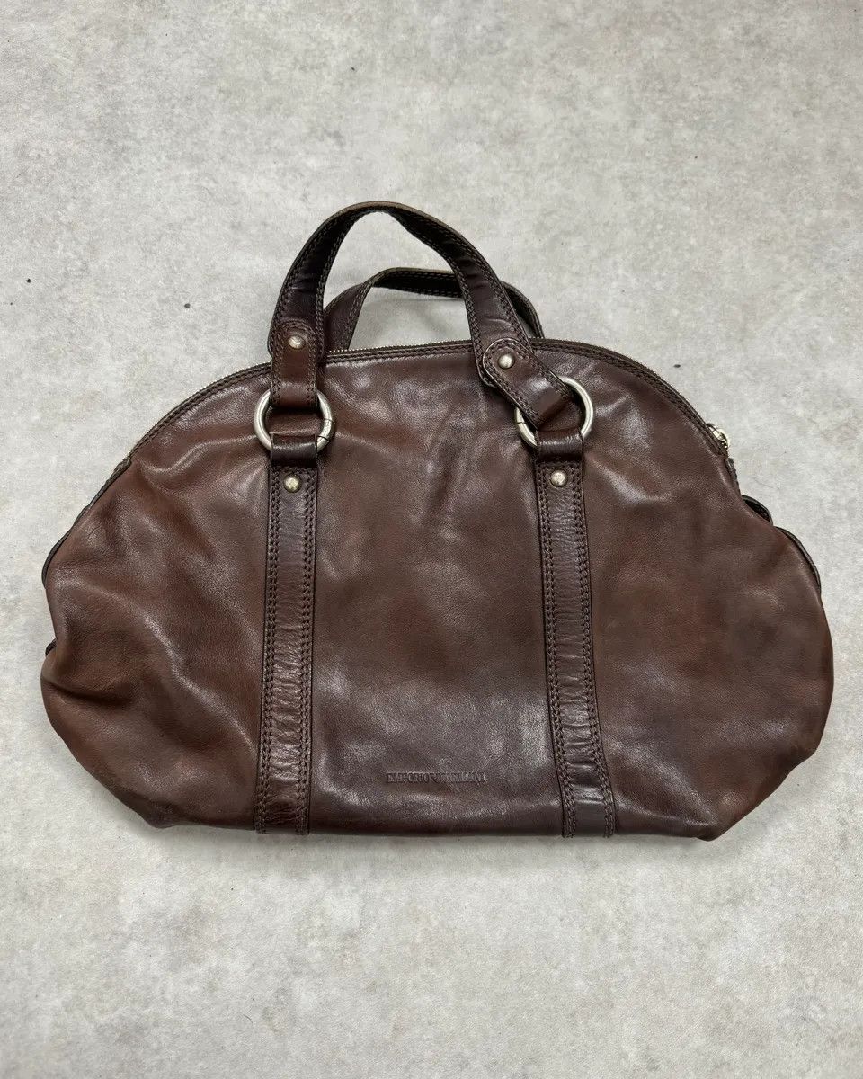 Emporio Armani 2000s Emporio Armani Brown Leather Handle Bag Size ONE SIZE - 1 Thumbnail