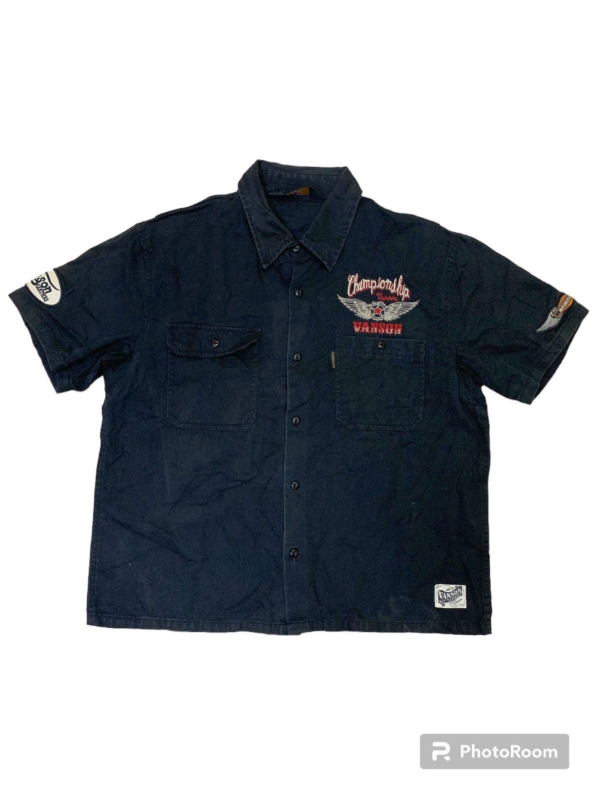 Vanson Leathers 💥Vintage Vanson Leather Sun Faded Shirt Size US L / EU 52-54 / 3 - 3 Thumbnail