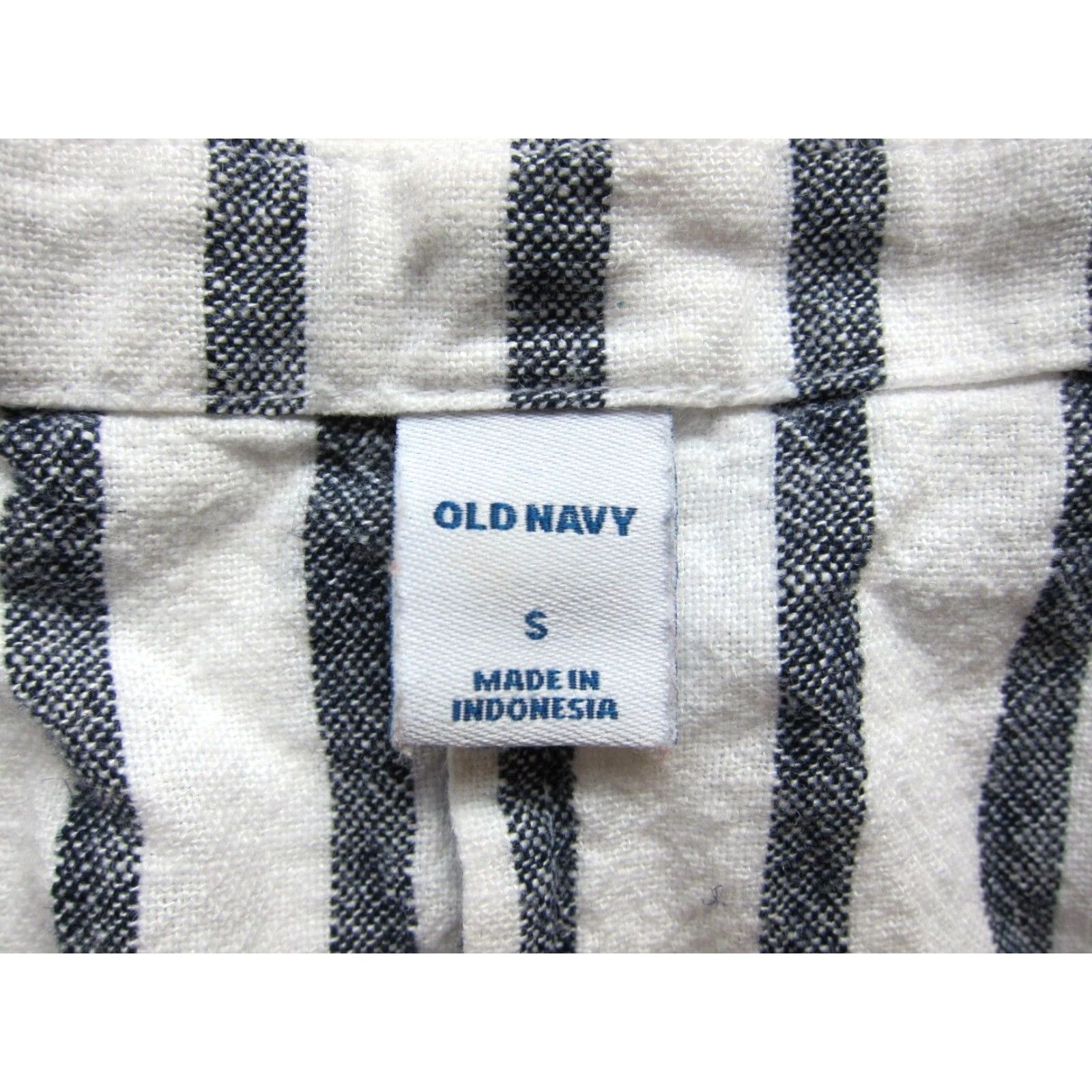 Old Navy Old Navy Linen Black White Stripe V-Neck Button Up Cap Sleeve Sheath Dress Small Size S / US 4 / IT 40 - 3 Thumbnail