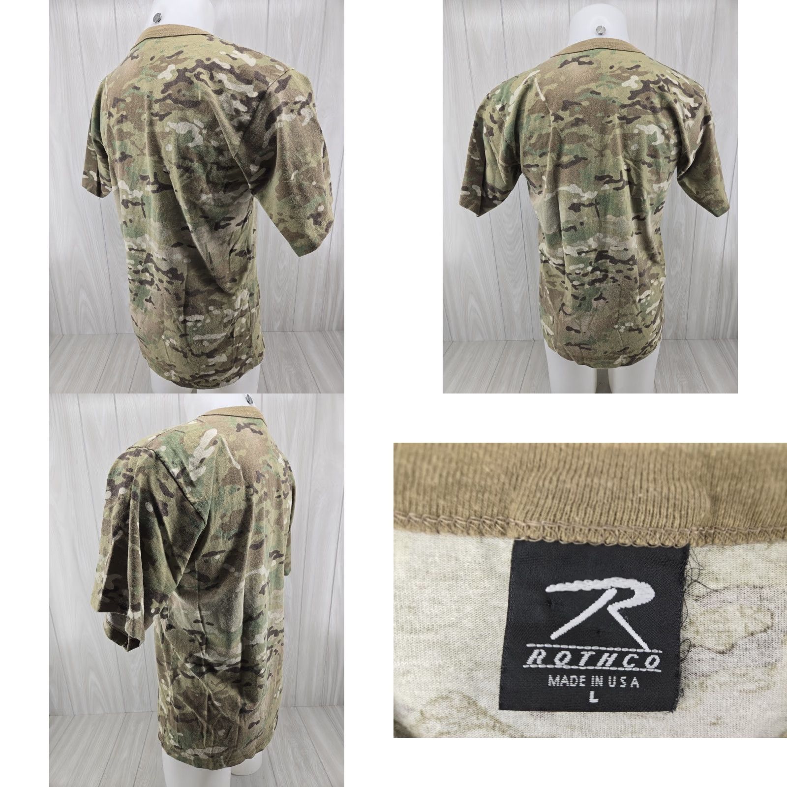 Rothco VINTAGE Rothco CAMO Short Sleeve Mens T-Shirt Made In USA Size L Size US L / EU 52-54 / 3 - 8 Thumbnail