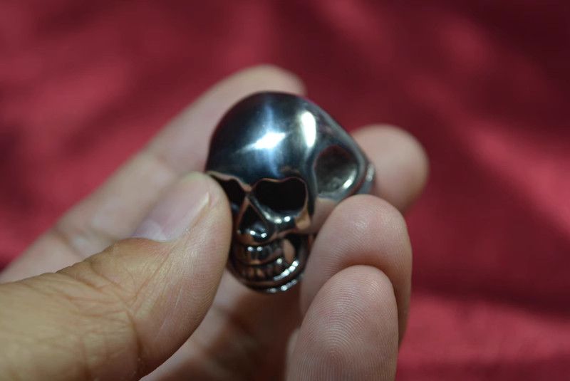 Jewelry Dark Jewelry Rings Open Size Chrome Ring (Size 7-13) Size ONE SIZE - 4 Thumbnail