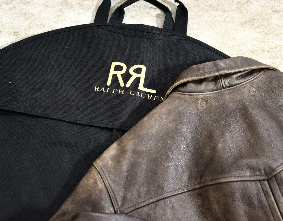 Ralph Lauren Double RL/RRL 24ss Leather Moto Jacket，size M Size US M / EU 48-50 / 2 - 9 Thumbnail