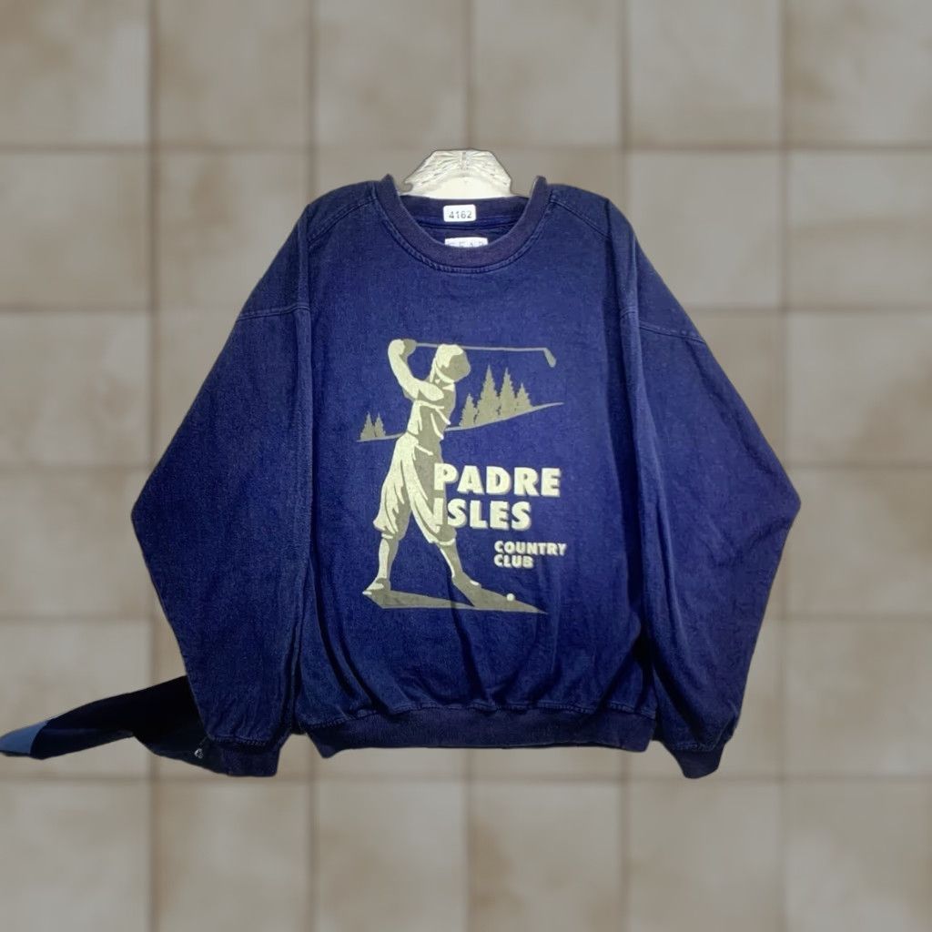 Vintage Vintage Mens Golf Sweatshirt XL Crew Neck Heavyweight Fleece 90s Sports Tee Blue Size US XL / EU 56 / 4 - 1 Thumbnail