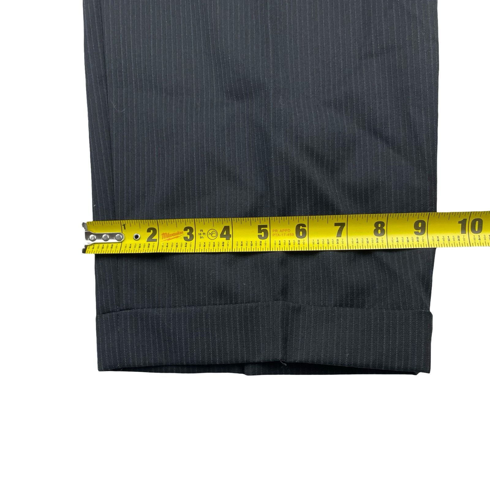 Jack Victor Jack Victor Men’s Valentino 100% Wool Suit Black/Blue Stripe Size 40L - 18 Thumbnail