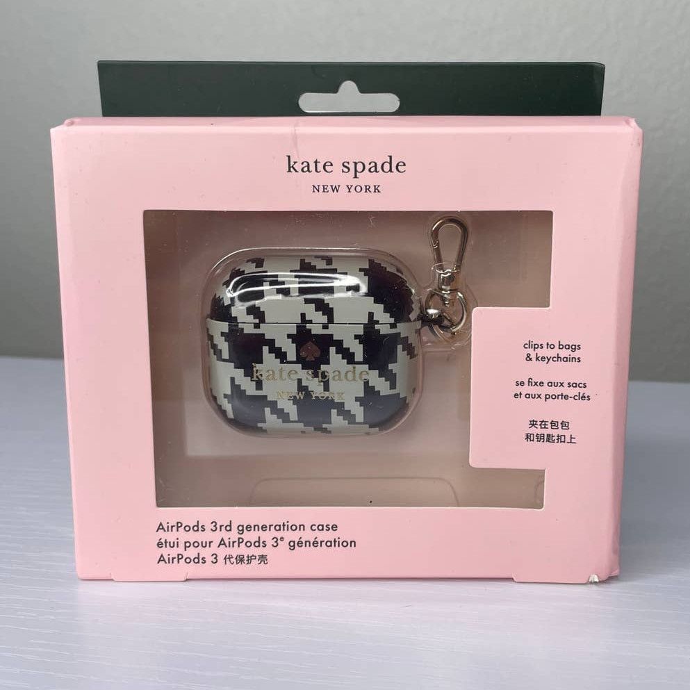 Kate Spade Kate Spade Houndstooth Print Airpods 3rd Generation Case Size ONE SIZE - 1 Thumbnail