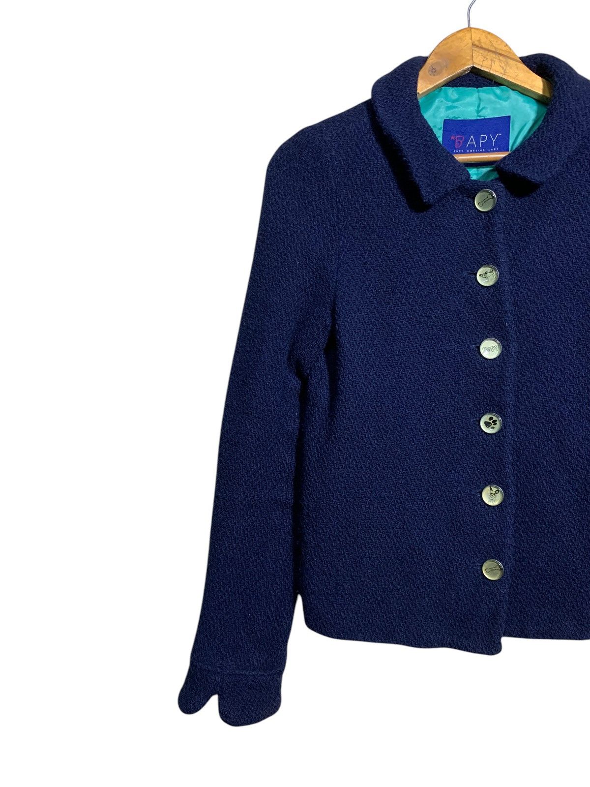 Bape 🔥BAPY TWEED JACKETS NAVY BLUE Size M / US 6-8 / IT 42-44 - 2 Thumbnail