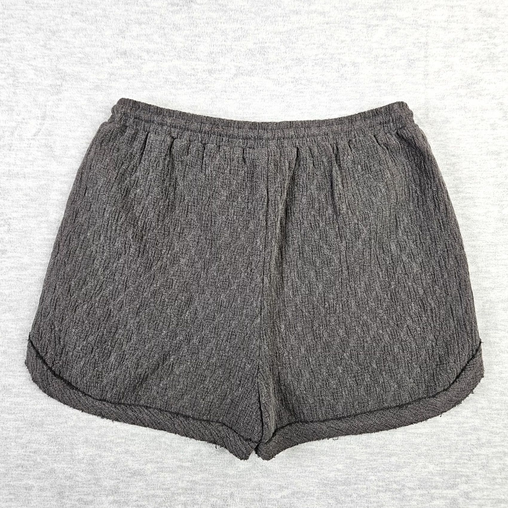 Vintage GRADE & GATHER Women's Jacquard Woven Shorts S NEW Gray Solid 5-Pocket Casual Knit? Size 28" / US 6 / IT 42 - 4 Thumbnail
