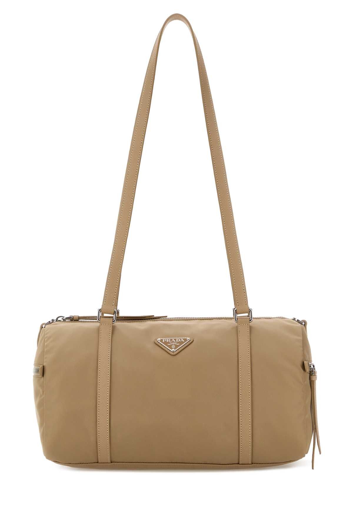 Prada Beige Re-Nylon Large Shoulder Bag Size ONE SIZE - 1 Thumbnail