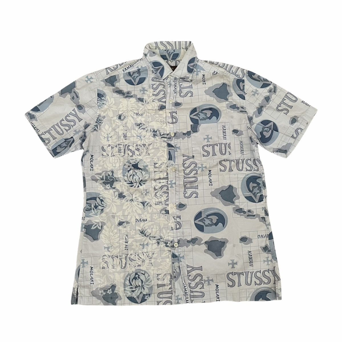 Vintage 90s Stussy Hawaii Fullprint Shirts Button Ups