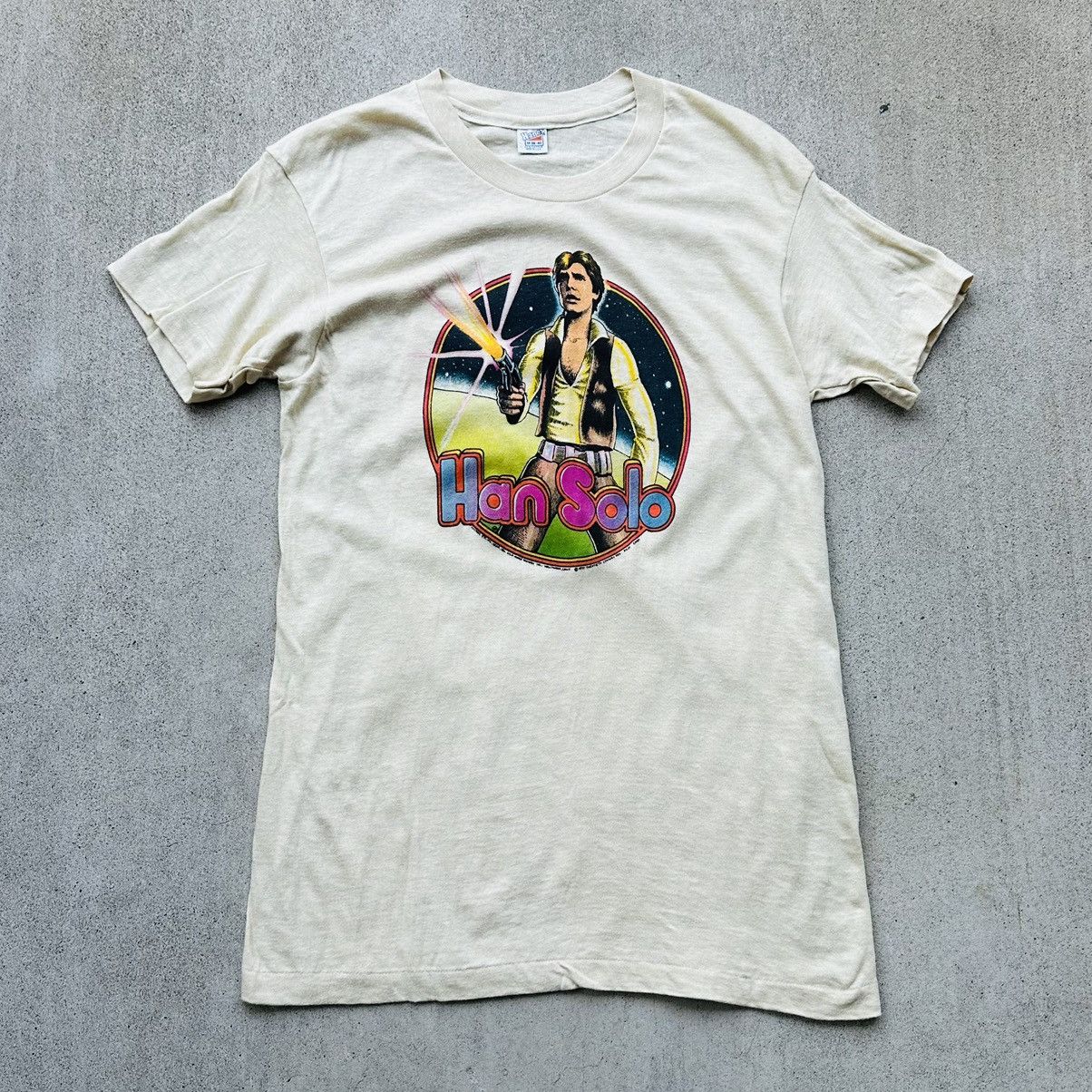 Star Wars Vintage Star Wars T Shirt 1977 Han Solo Hanes Single Stitch Size US M / EU 48-50 / 2 - 1 Thumbnail