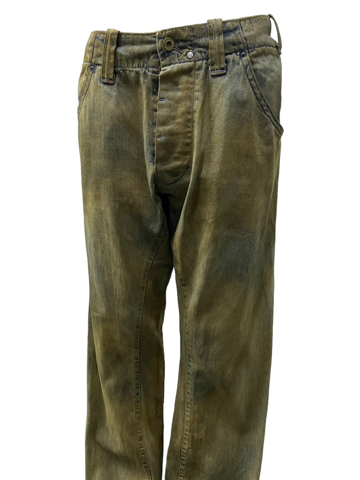 Diesel × Hysteric Glamour Vintage Diesel TrompeL’oeil Loose Baggy Mud Wash Jeans Size US 33 - 4 Thumbnail